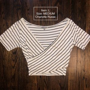 Charlotte Russe striped crop top